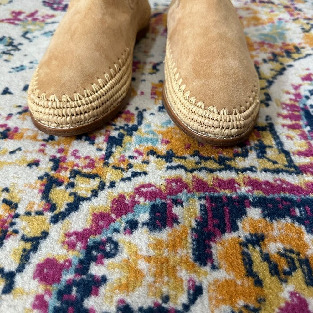 Vince Jalen Suede Leather Espadrille Loafers Womens Size 9M Roasted Cashew Boho - Picture 4 of 11